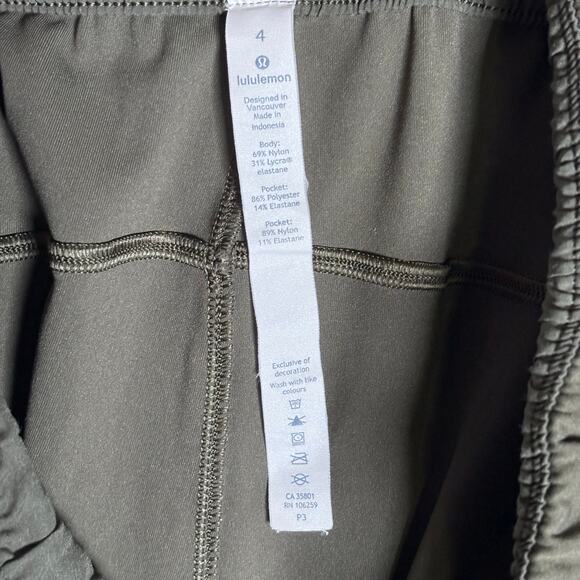 Lululemon Stretch High-Rise 7/8 Jogger Pants Dark Olive Luxtreme Size 4 - Picture 4 of 5